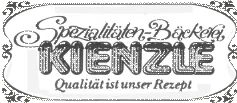Logo der Spezialitäten-Bäckerei Kienzle aus dem Jahr 1979 mit dem Zusatz „Qualität ist unser Rezept"